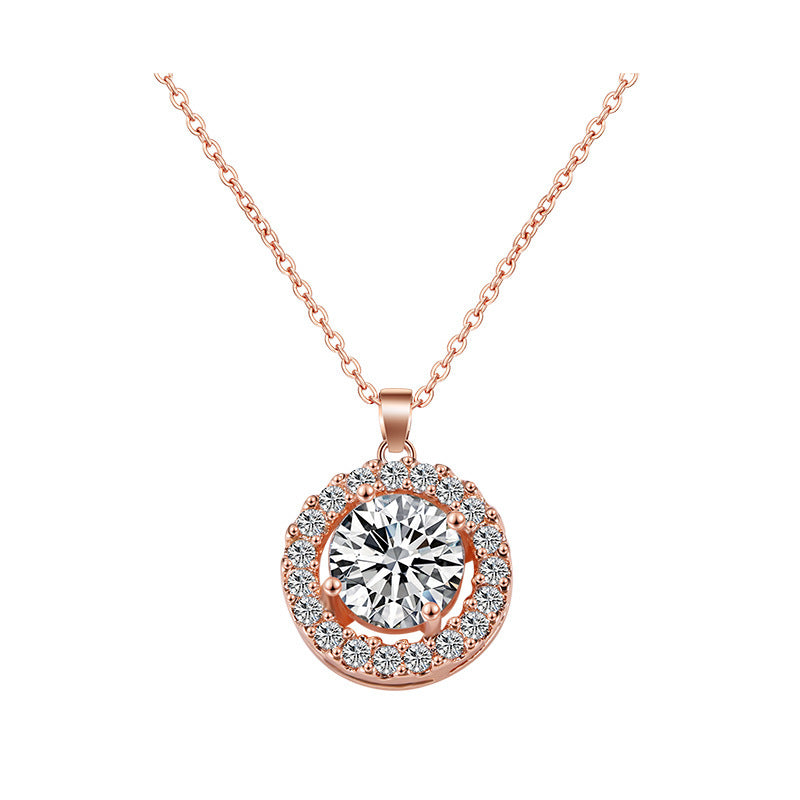 Korean version of the classic simple female round necklace 1969747438450