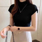 Women's Short-sleeved Sweater Inner Tight Sweater