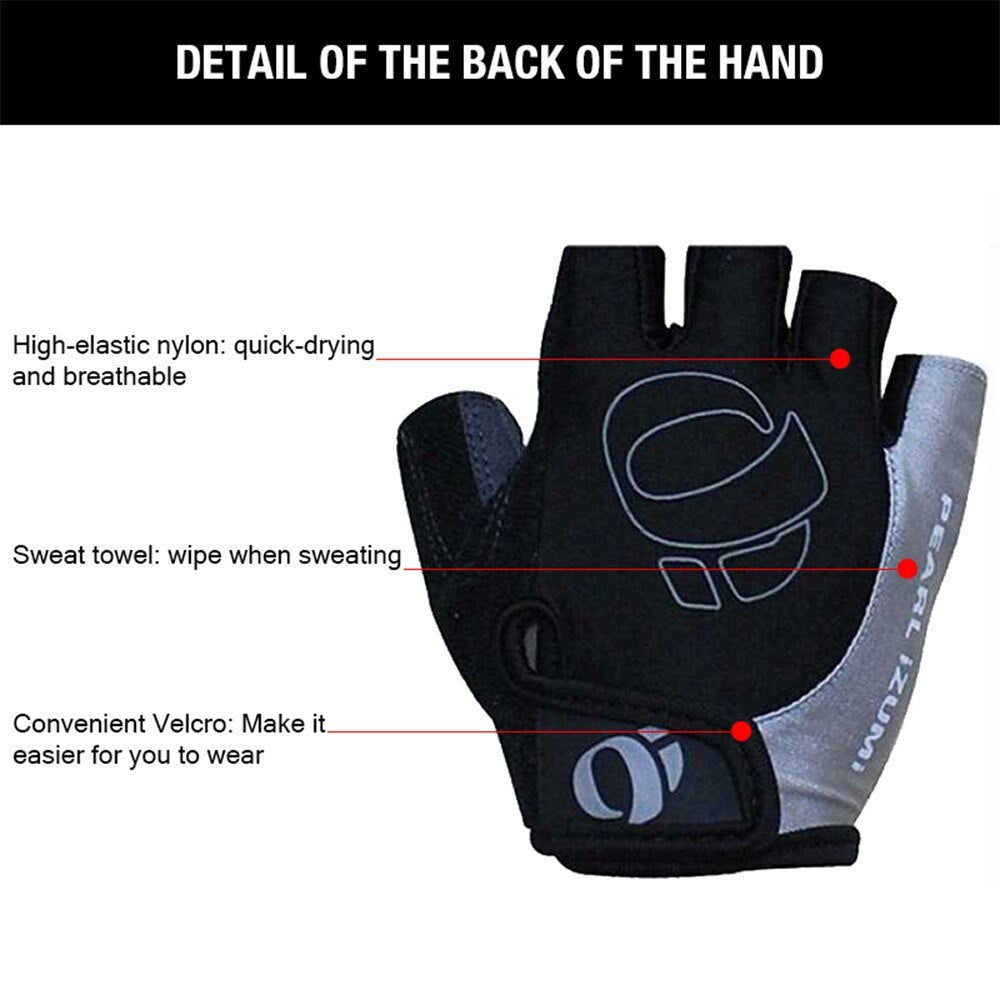 Bicycle Half Finger  Microfiber Breathable Shock Absorbing Short Finger Gloves 1985460994578