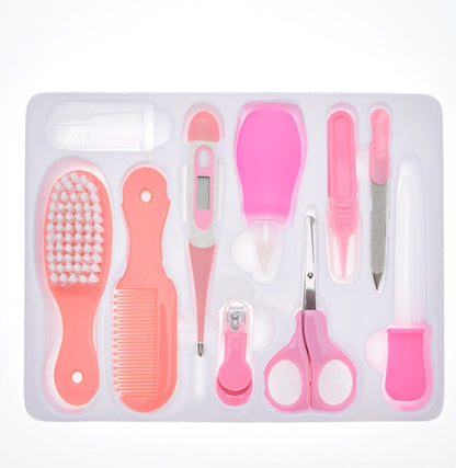 Maternal and Infant Thermometer Feeding Nasal Nasal Care 10 Piece Set Baby Manicure Clamp Nail Clipper Set 1985585134128