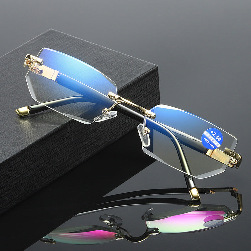 Blue Light Blocking Reading Glasses Rimless Diamond Cut 198bebd7 837b 4532 815f 3840716e5223