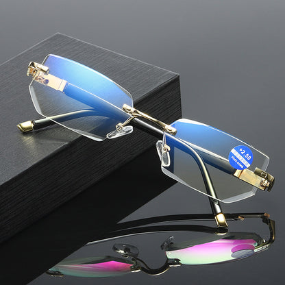 Blue Light Blocking Reading Glasses Rimless Diamond Cut 198bebd7 837b 4532 815f 3840716e5223