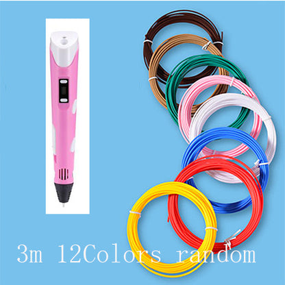 3D print pen 3D pen two generation graffiti 3D stereoscopic paintbrush children puzzle painting toys - 图片 29