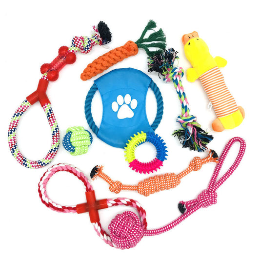 Pet supplies cotton rope toy set 1992529654761