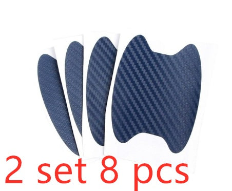 4pcs Set Of Door Stickers Carbon Fiber Scratch-resistant Car Handle Stickers - HD Wireless Product #7