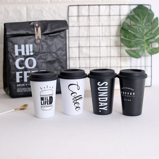 ROKEN Stainless Steel Cups with Lids & Straws 350ML Metal Drinking Mugs Coffee Mug Food Grade Cups BPA Free for Children Adul