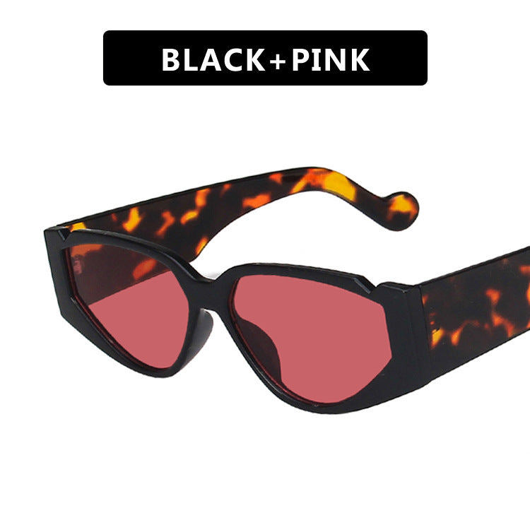 Triangle notch sunglasses with pattern temples 199870172161