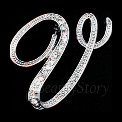 English letter brooch with diamonds 1999909548615