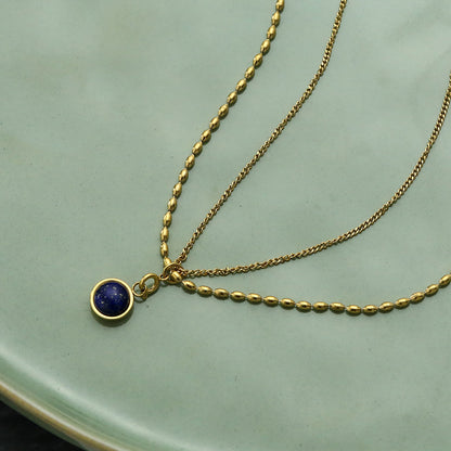 Vintage Rice Beads Double Layer Necklace Natural Stone 19af181b d263 4c48 b1c5 38e4a398e3d6