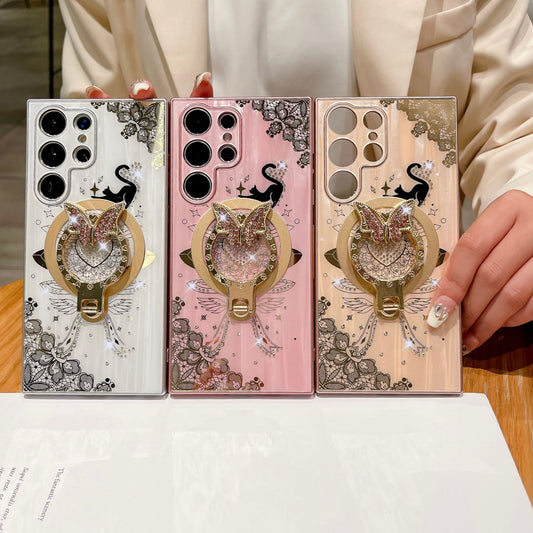 Minimally Designed Diamond Encrusted Butterfly Stand Phone Case 19bdd9c2 2a1d 451a 8f70 c5a35ce21f28