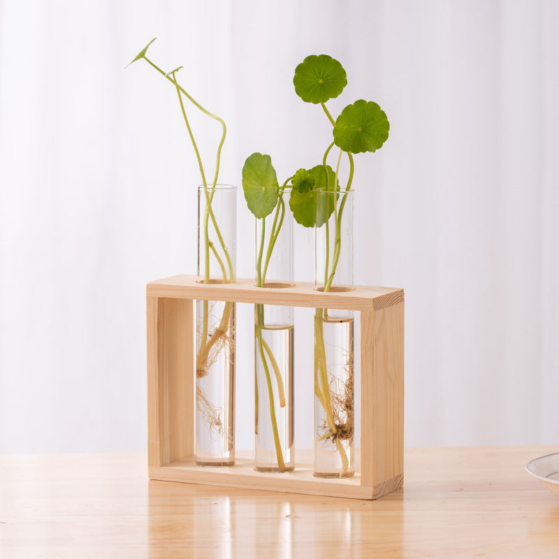Creative Wooden Frame Hydroponic Plant Container Home Desktop Decorations 19ebb9c4 e9fe 45c3 833b 43a9d39a4009