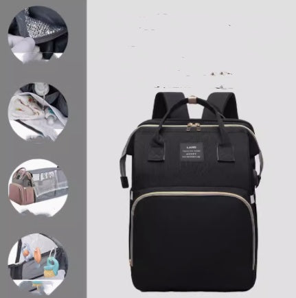 Multifunctional Folding Crib Large Capacity Backpack 19ee88d2 7ddd 4c00 885d eb5c7c5147e1