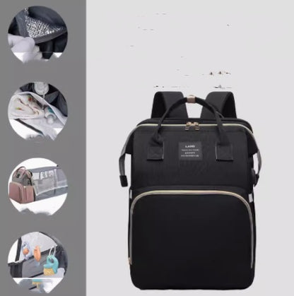 Multifunctional Folding Crib Large Capacity Backpack 19ee88d2 7ddd 4c00 885d eb5c7c5147e1