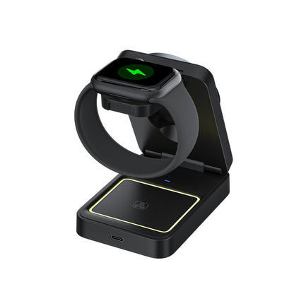 Folding Magnetic Three-in-one Wireless Charger 15W Fast Charge Multifunction Bracket - 图片 3