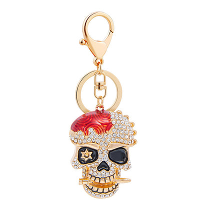 Creative Diamond Skull Metal Keychain Fashion 1a10f5f4 d64f 4c0c 9da5 db28114429be