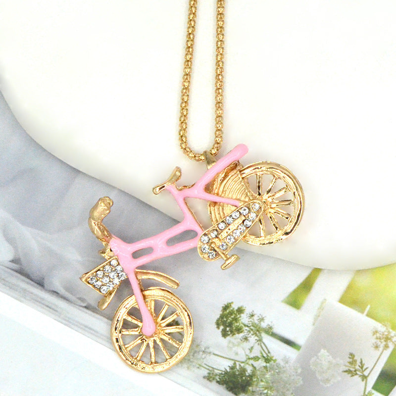 Oil Dripping Bicycle Crystal Sweater Chain Fashion 1a137170 bdc2 41fd a364 f1787932624a