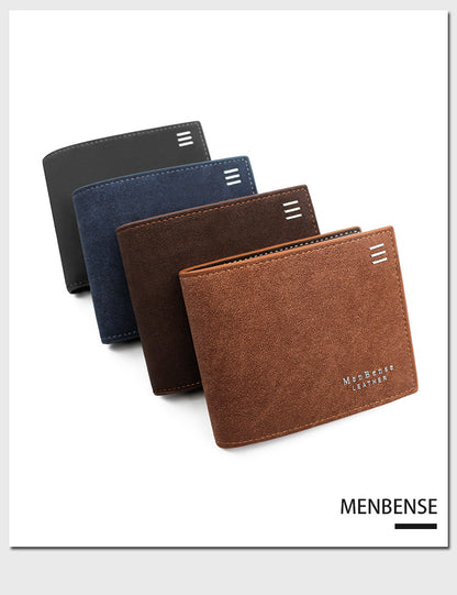 New Personalized Men's Short Wallet Fashion Silk Screen Wallet Men's Frosted Clutch Wallet 1a2413d4 2e9d 4ad4 922e e209af2f83