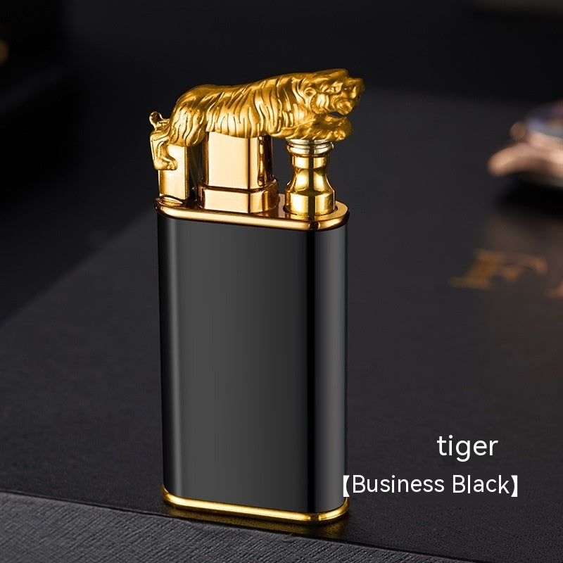 Creative Blue Flame Lighter Dolphin Dragon Tiger Double Fire Metal Winproof Lighter Inflatable Lighter 1a2d373f d33d 43f3 a39
