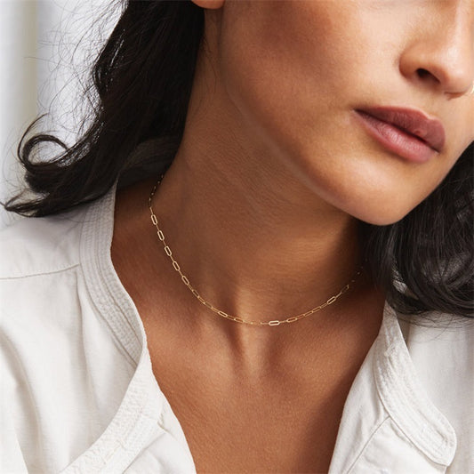 Nadia Paperclip Chain Necklace 1a33c8d0 415d 4183 994f 55e81d6536c6
