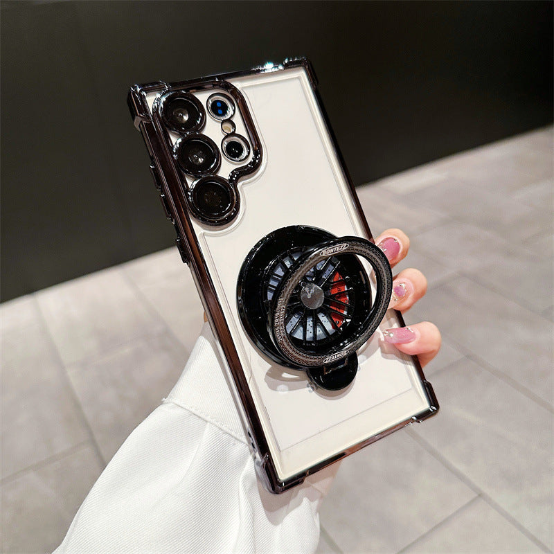 Electroplating Four-corner Drop-resistant Rotating Gyro Magnetic Bracket S23 Phone Case 1a49078f 2fcd 44d3 8f97 5058cc83f6c1