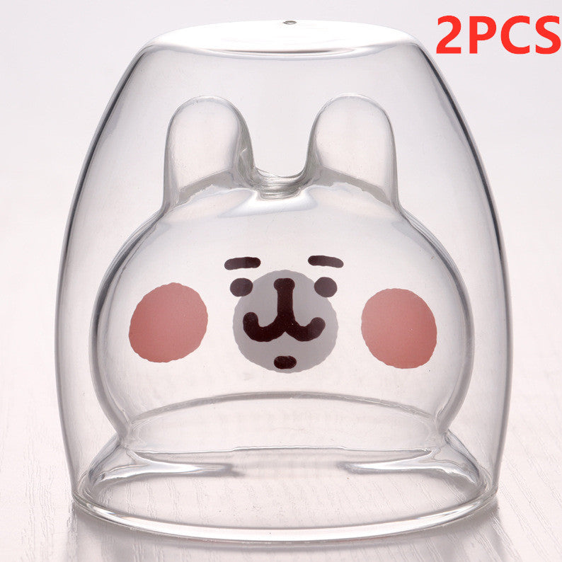3D Double Layer Lovely Panda Cup Skull Wine Cup - HD Wireless Product #12