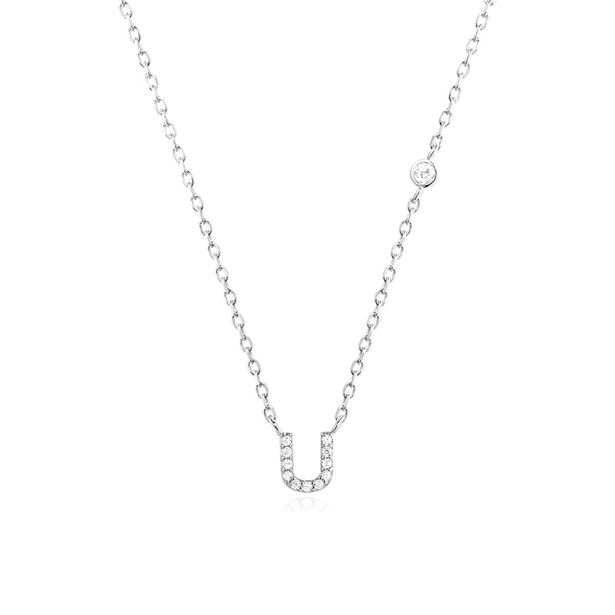 Fashion Jewelry Luxury Gold Color A-Z 26 Letters Necklace CZ Pendant For Women Cute Initials Name Necklace Fashion Party Wedd