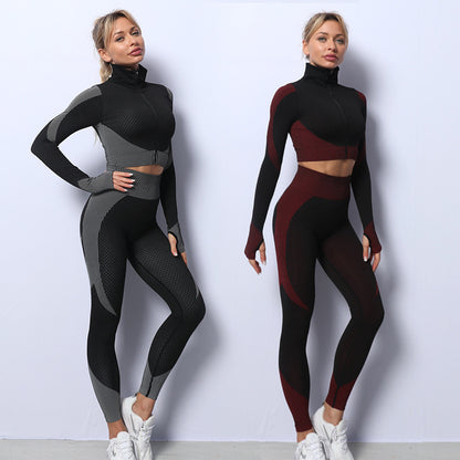 3PCS Yoga Set Seamless Sport Set Women Gym Clothing Leggings Women Crop Top Sports Bra Women Fitness Gym Set Womens Outfits Tracksuit - HD Wireless Product #4