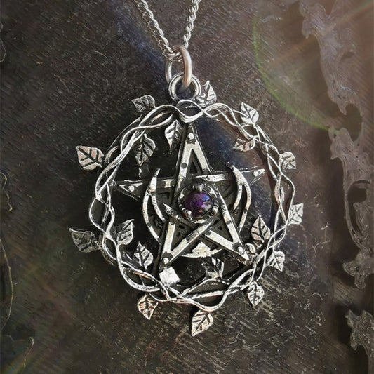 Dark Gothic Punk Vintage Magic Array Pendant Gem Necklace 1a838cac d00c 4898 8dea 3a6ba6cb9acb