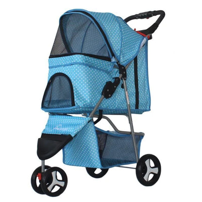 Lightweight Folding Pet Trolley Dogs And Cats Dog Out Stroller Three-wheeled Pet Stroller Dog Out Stroller Supplies 1a862f1b 