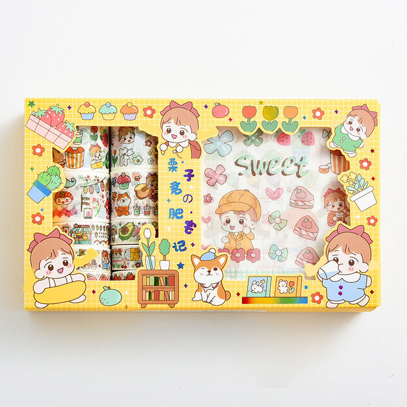Girl Series 1010 Tape Stickers Gift Set Cute Hand Account DIY Materials 1a8ee67a 8f44 4a7c 940b 3dcb4f60ebbe
