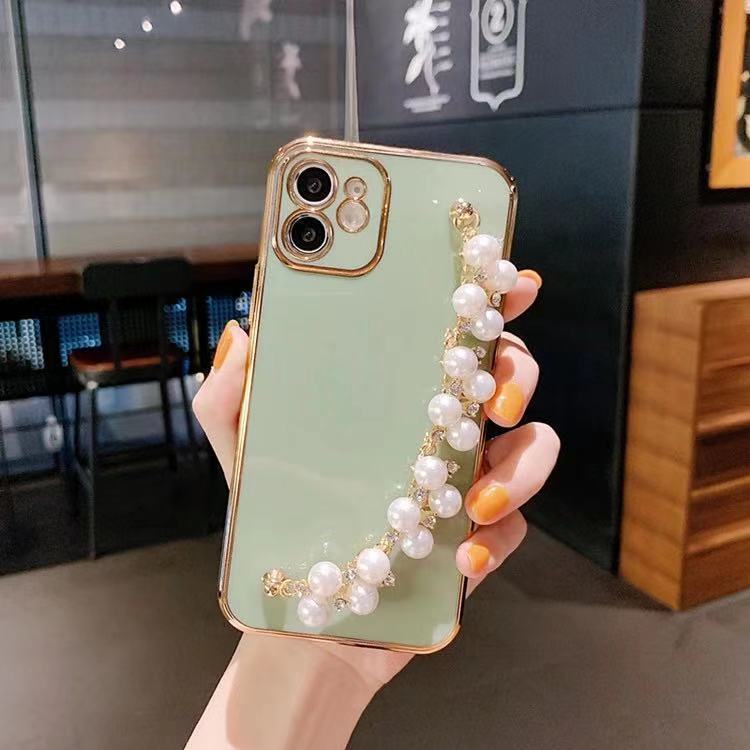 Electroplated Pearl Bracelet All-inclusive Soft Case Mobile Phone Protective Case 1af8d815 cbc7 4ae4 9302 061cb2e02c32