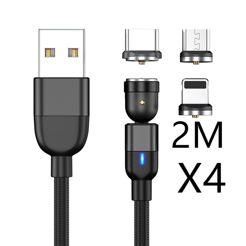 Magnetic Data Cable Threeinone 540-degree Rotation  Charging Cable Suitable - 图片 25