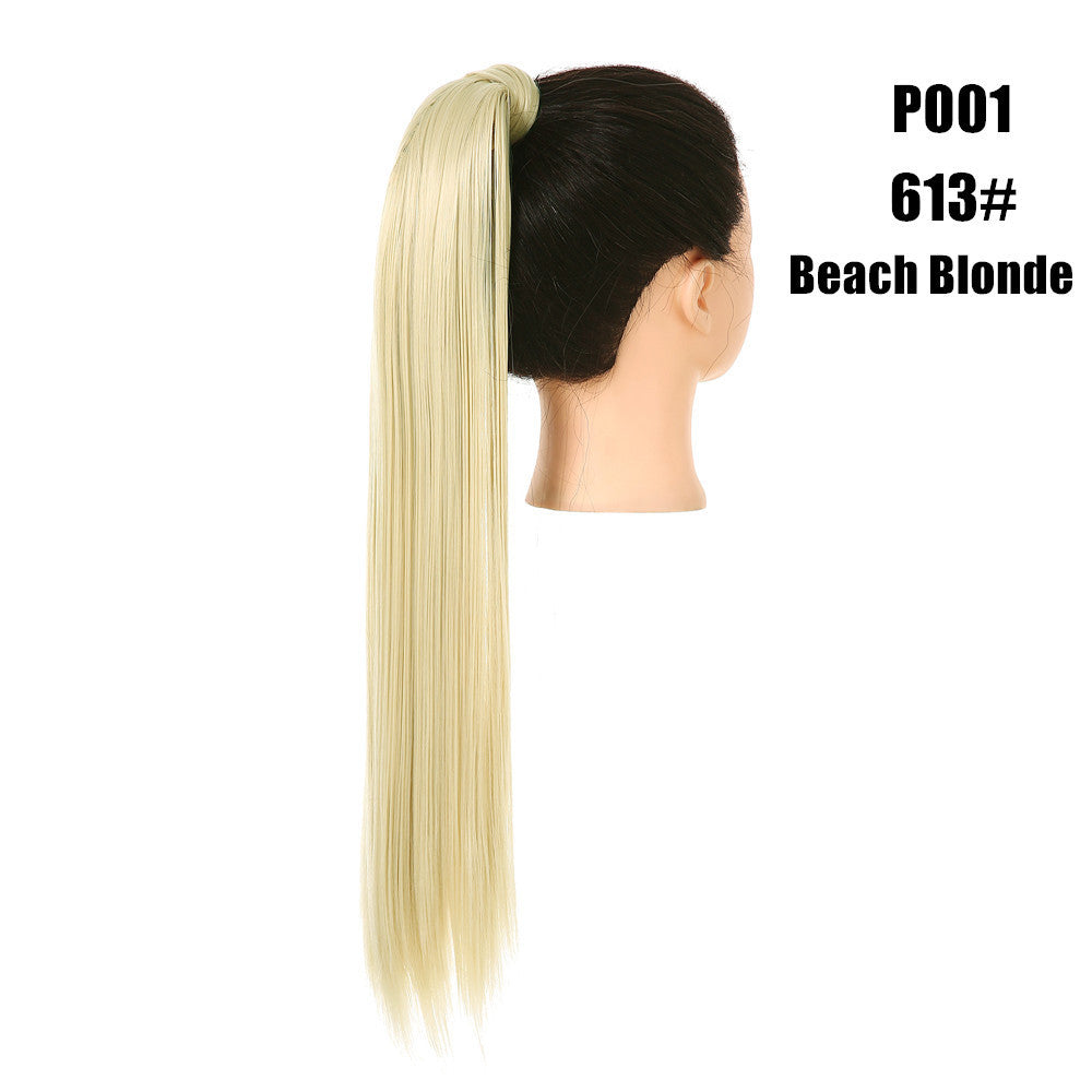 Long Straight Hair Ponytail High Temperature Matte Silk Velcro Winding Wig 1afd1bb9 3a2c 4c10 b50d add36b8cb698