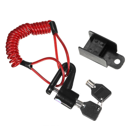 Electric Scooter Bicycle Helmet Motorcycle Disc Brake Lock Spring Reminder Rope European And American Creative Travel Wire Ro