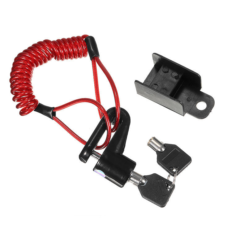 Electric Scooter Bicycle Helmet Motorcycle Disc Brake Lock Spring Reminder Rope European And American Creative Travel Wire Ro