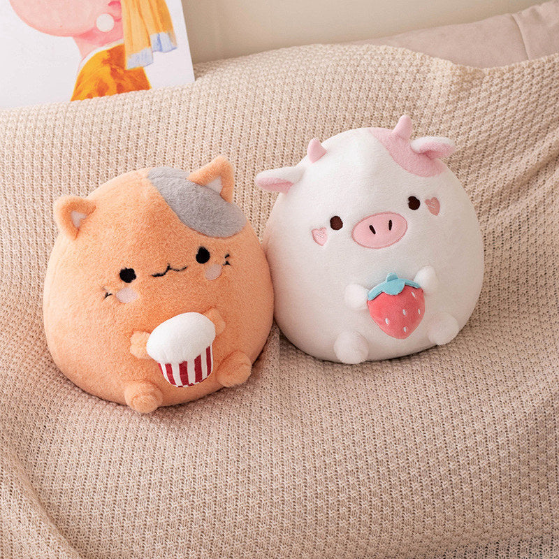 Round Cow Cat Dumpling Pillow 1b083c6e 9cd7 4b88 954e bc4fb86685aa