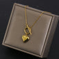 Stainless Steel OT Buckle Heart Necklace Ornament 1b0ed0c2 3b45 47e8 a219 850f497e9282