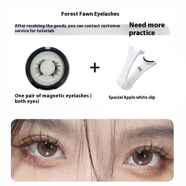 Natural Plain Eyelash Curler Glue-free False Eyelashes Simulation Light Feeling Reuse Clip