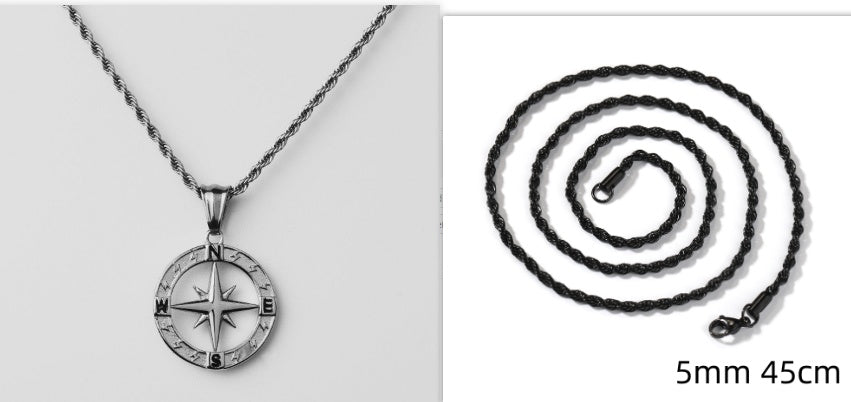 Stainless Steel Compass Circular Necklace 1b2be655 2f72 40e3 a245 9a440fcb83f6
