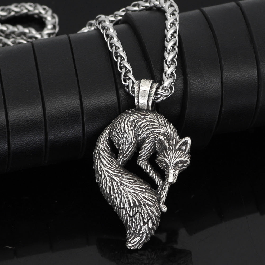 Personalized Animal Men's Fox Pendant Necklace 1b39ad62 324a 4174 8168 1472af2fbdeb