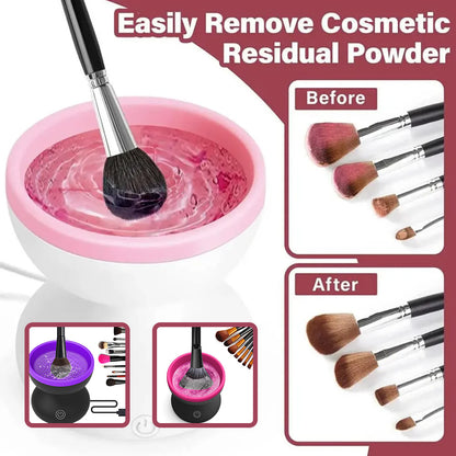 Electric Makeup Brush Cleaner Machine Portable Automatic USB Cosmetic Brush Cleaner Tools For All Size Beauty Makeup Brushes 