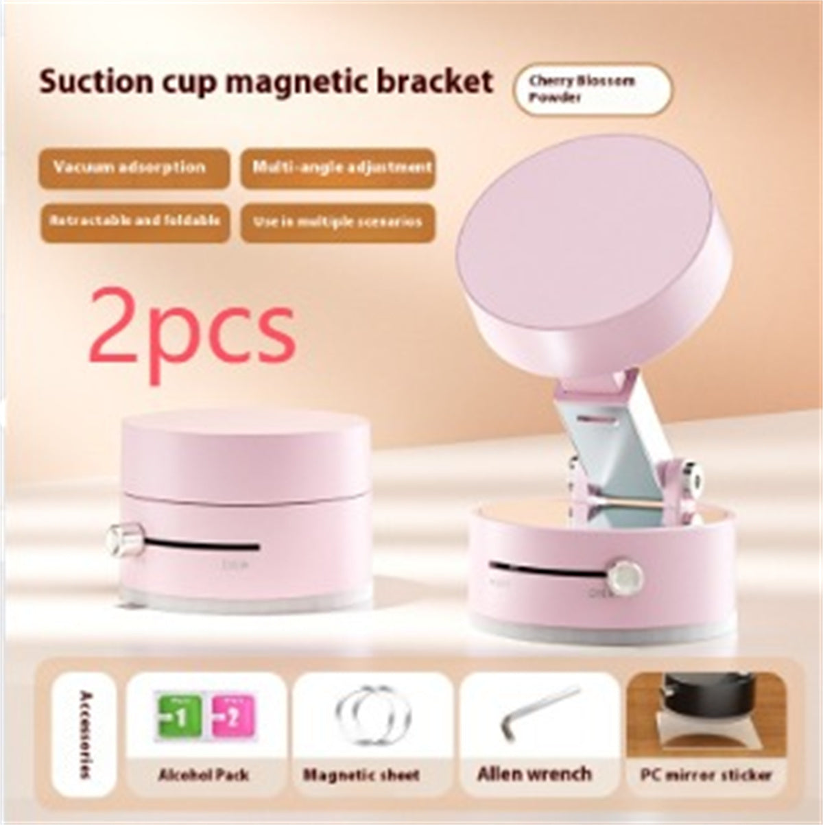 Foldable Magnetic Vacuum Car Phone Holder Foldable Suction Cup With Suction Cup Hands-Free Navigation For Smart Phone - 图片 11