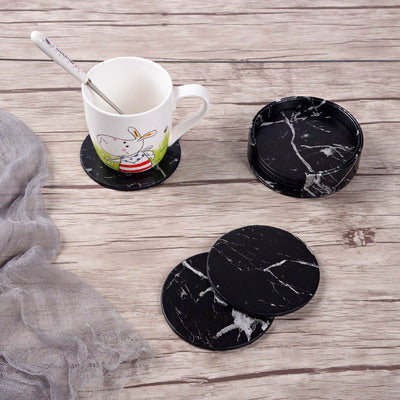 Marbled Double-sided Leather Coasters 6-piece Set With Base 1b6e45e2 857d 48a7 a548 f37ca13f7fd5