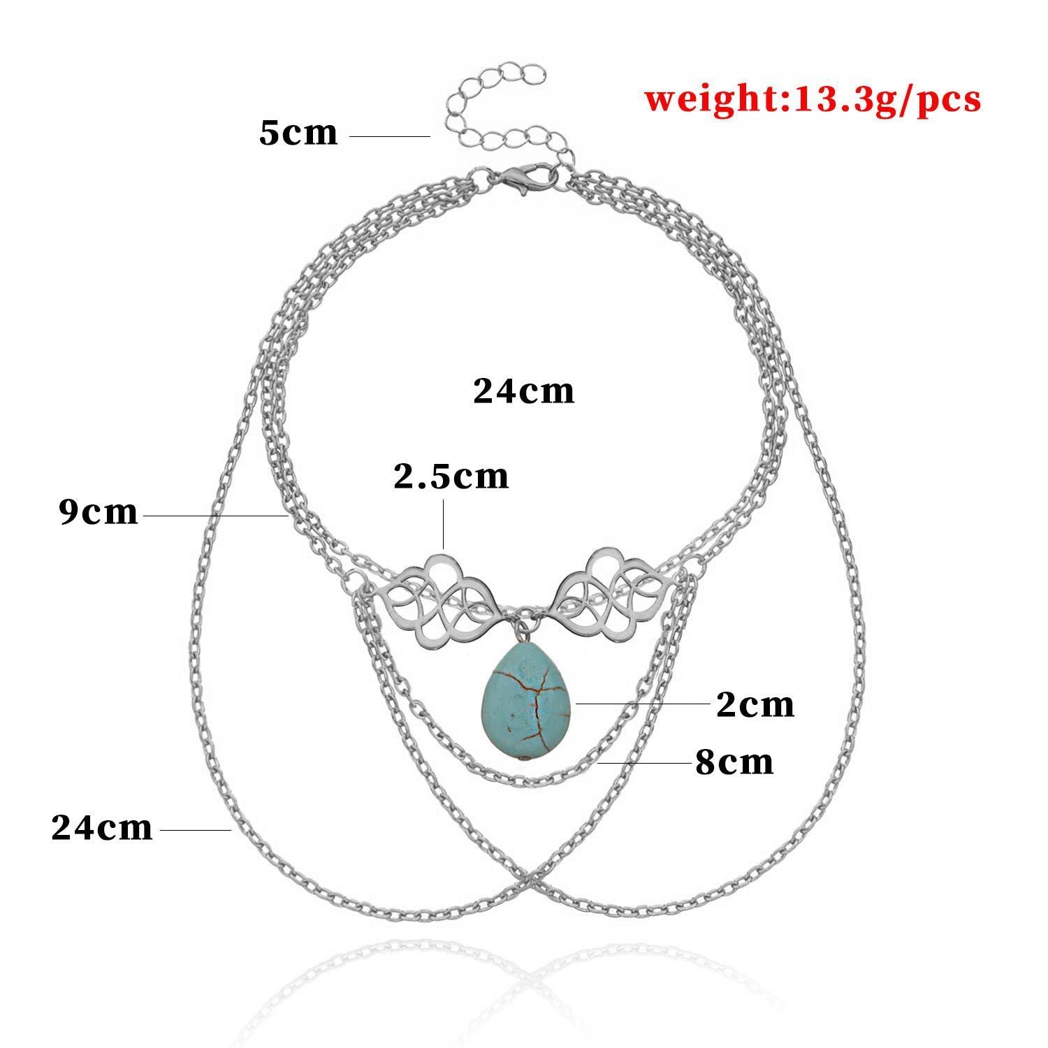 Water Drop Turquoise Tassel Arm Chain Bracelet 1b9d848f cc11 492b ba86 8e42a81b5354