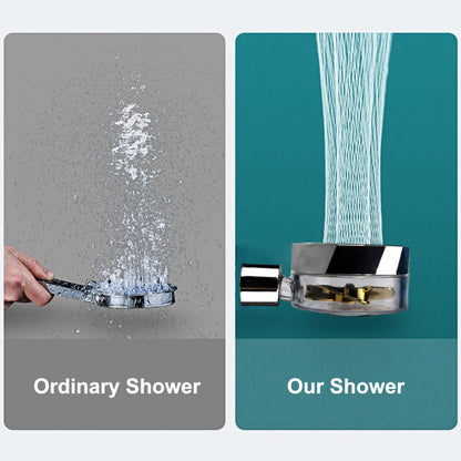 Propeller Driven Shower Head With Stop Button And Cotton Filter Turbocharged High Pressure Handheld Shower Nozzle 1b9e602f 4a