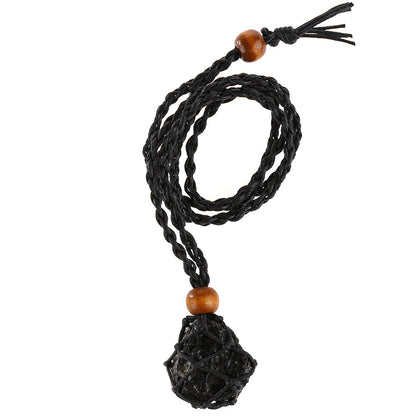 Labradorite Natural Stone Pendant Wrap Braid Necklace Macrame 1bc9d7c1 5d11 4cd9 a3fb f9b2d9a69476