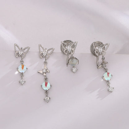 Moonstone Butterfly Earrings Long Light Luxury Asymmetric 1bf2c2a8 aa8b 435d b9a6 52e648f9113d