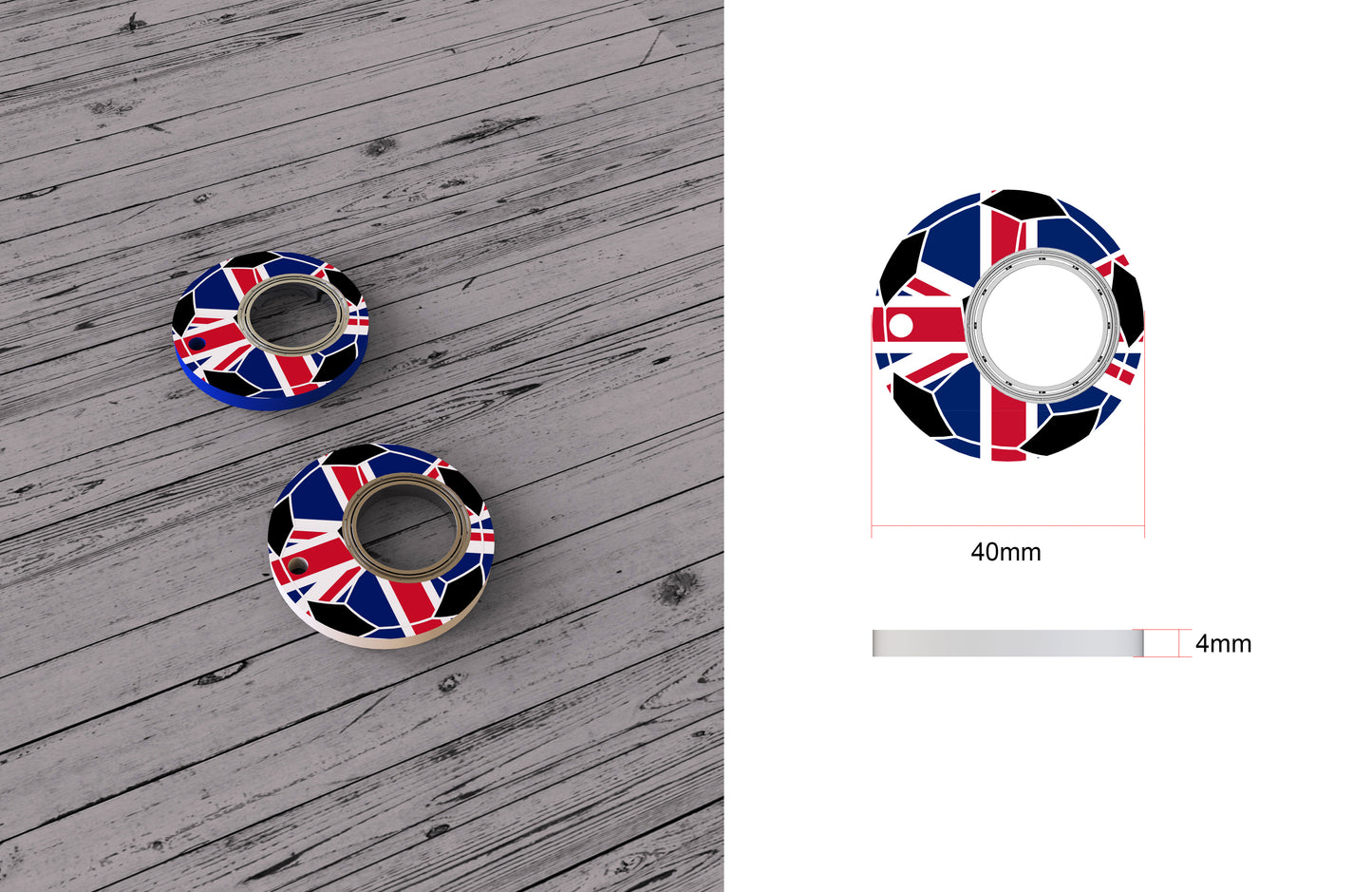 Creative Football World Cup Fidget Spinner Toy Keychain Hand Spinner Anti-Anxiety Toy Relieves Stress Finger Spinner Keychain