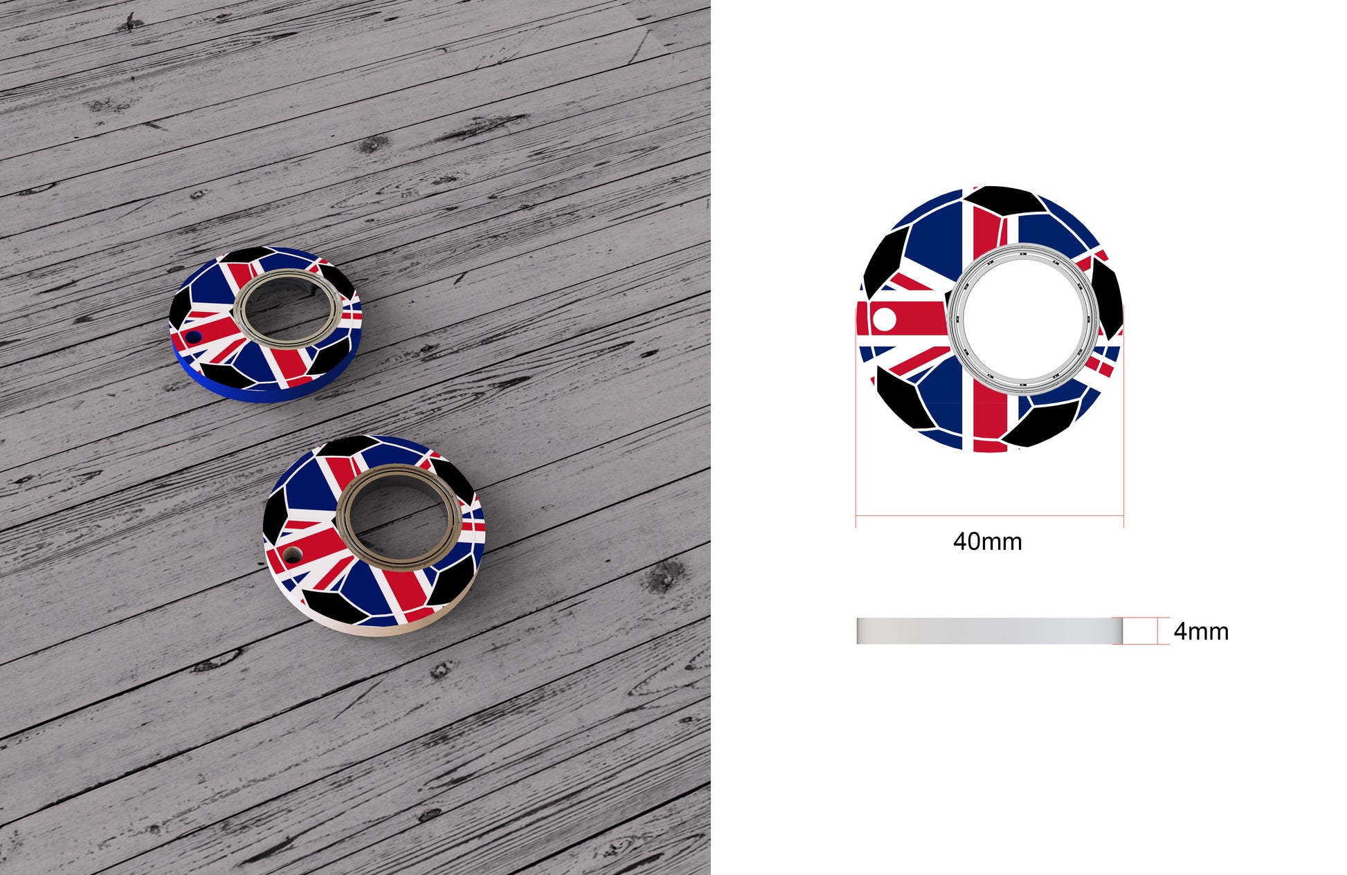 Creative Football World Cup Fidget Spinner Toy Keychain Hand Spinner Anti-Anxiety Toy Relieves Stress Finger Spinner Keychain