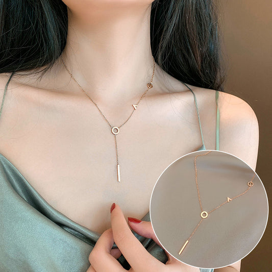 English Number Butterfly Xiaoman Waist Clavicle Necklace 1c19bec0 f39a 40c3 a98e f5787c6c5551